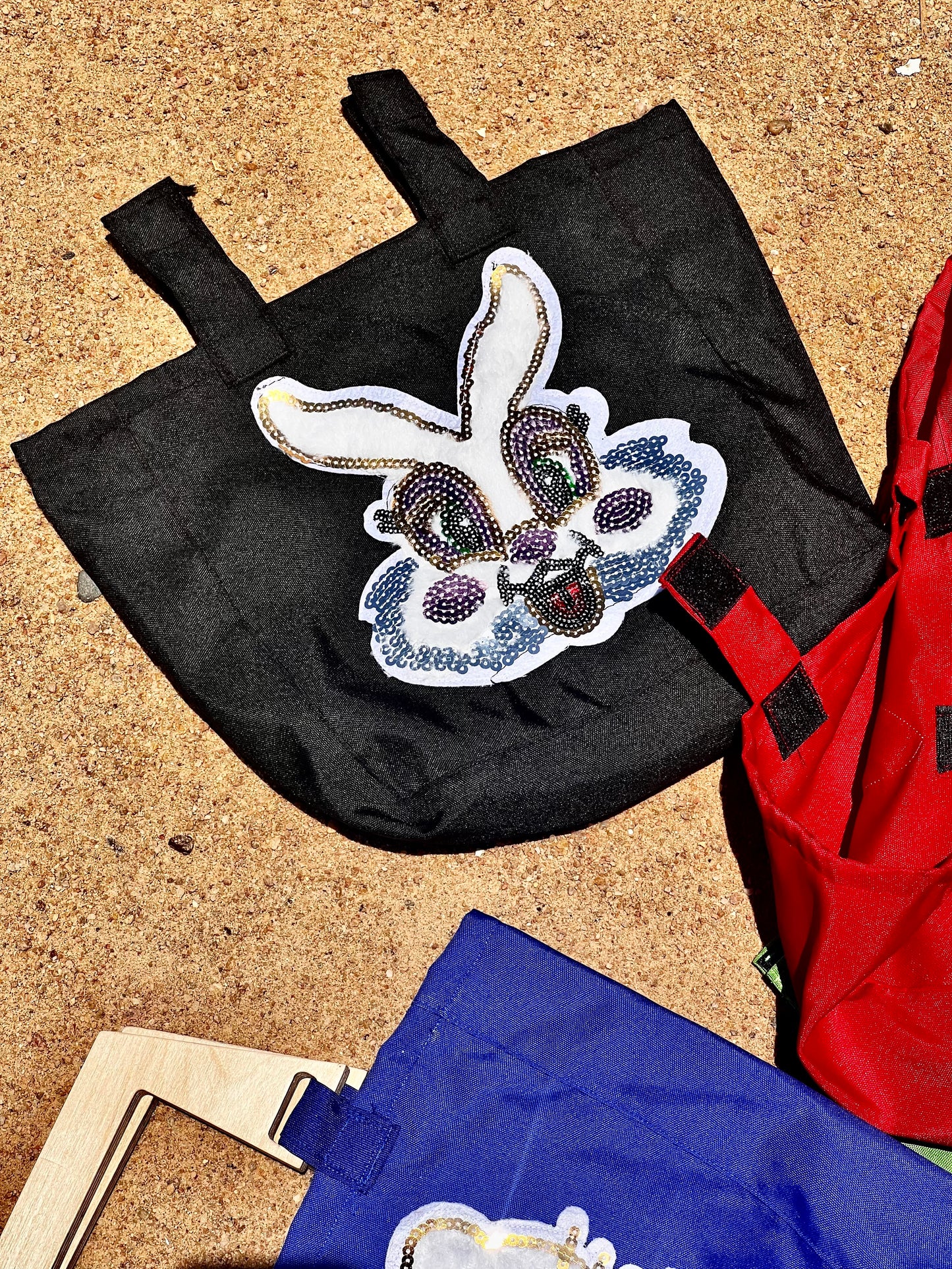Mini Girls’ Embroidered Waterproof Tote with Wooden Handle