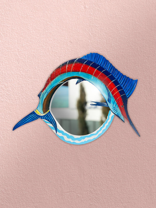 Mirror with a splash