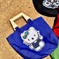 Mini Girls’ Embroidered Waterproof Tote with Wooden Handle
