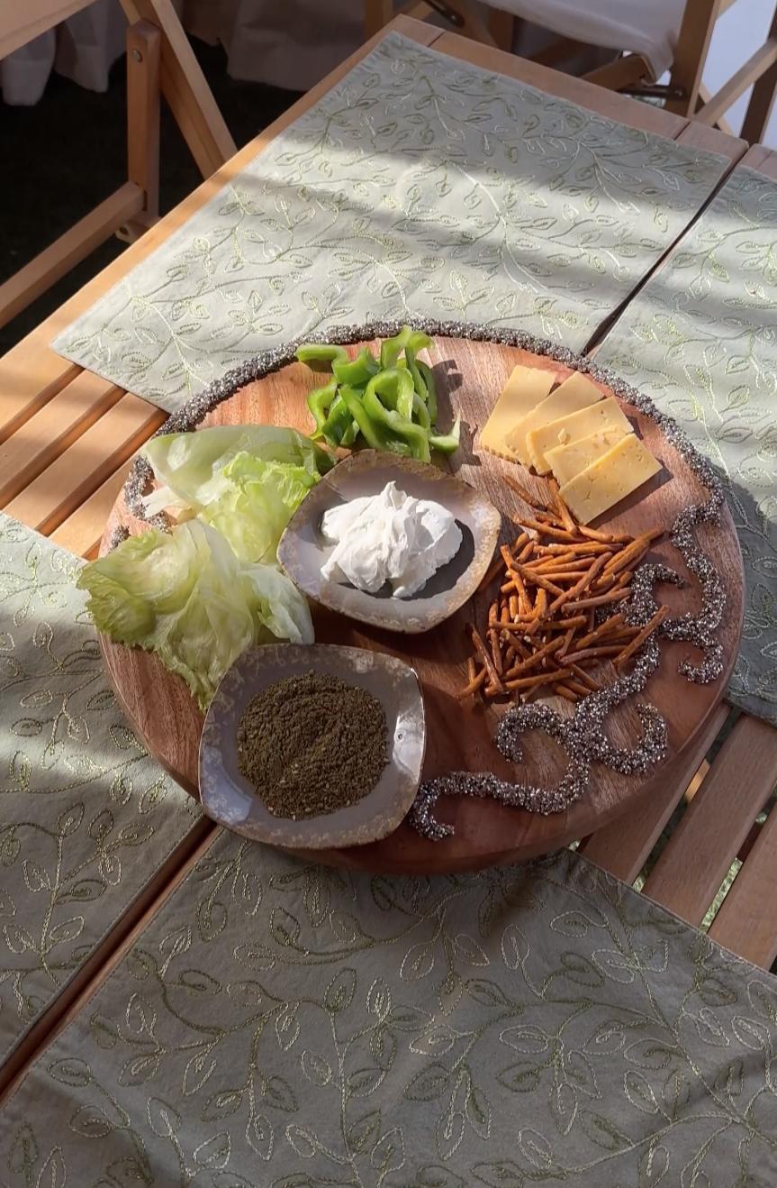 Rotating Wooden Vine Platter