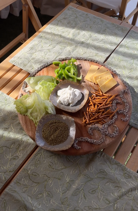 Rotating Wooden Vine Platter