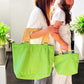 Mommy & Mini Waterproof Tote Set with Wooden Handles