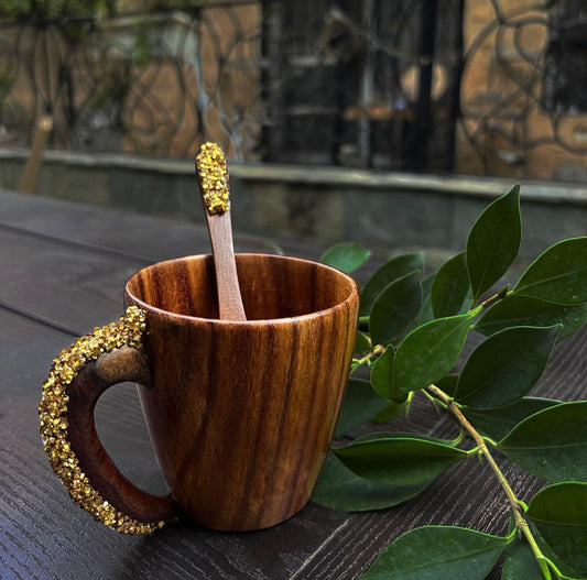 Crystal Tree Log Cup + Spoon