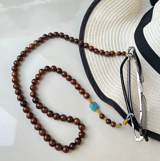 Earthy elegance sunglass chain