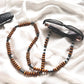 Hematite &wood glasses chain