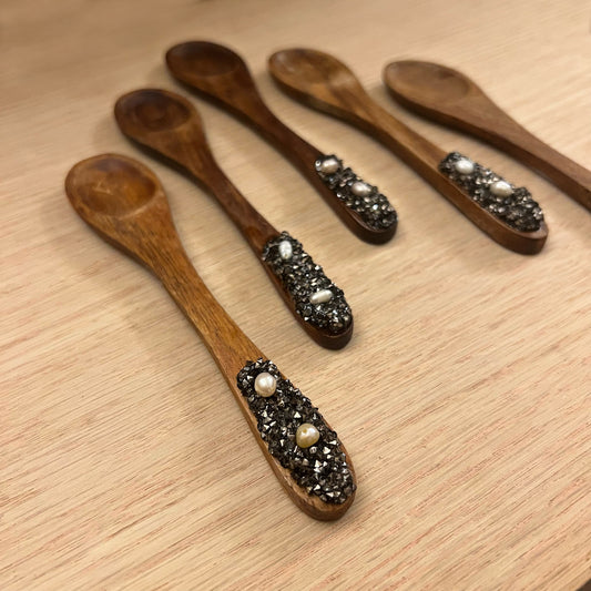 Crystal Tree Log Tea Spoons