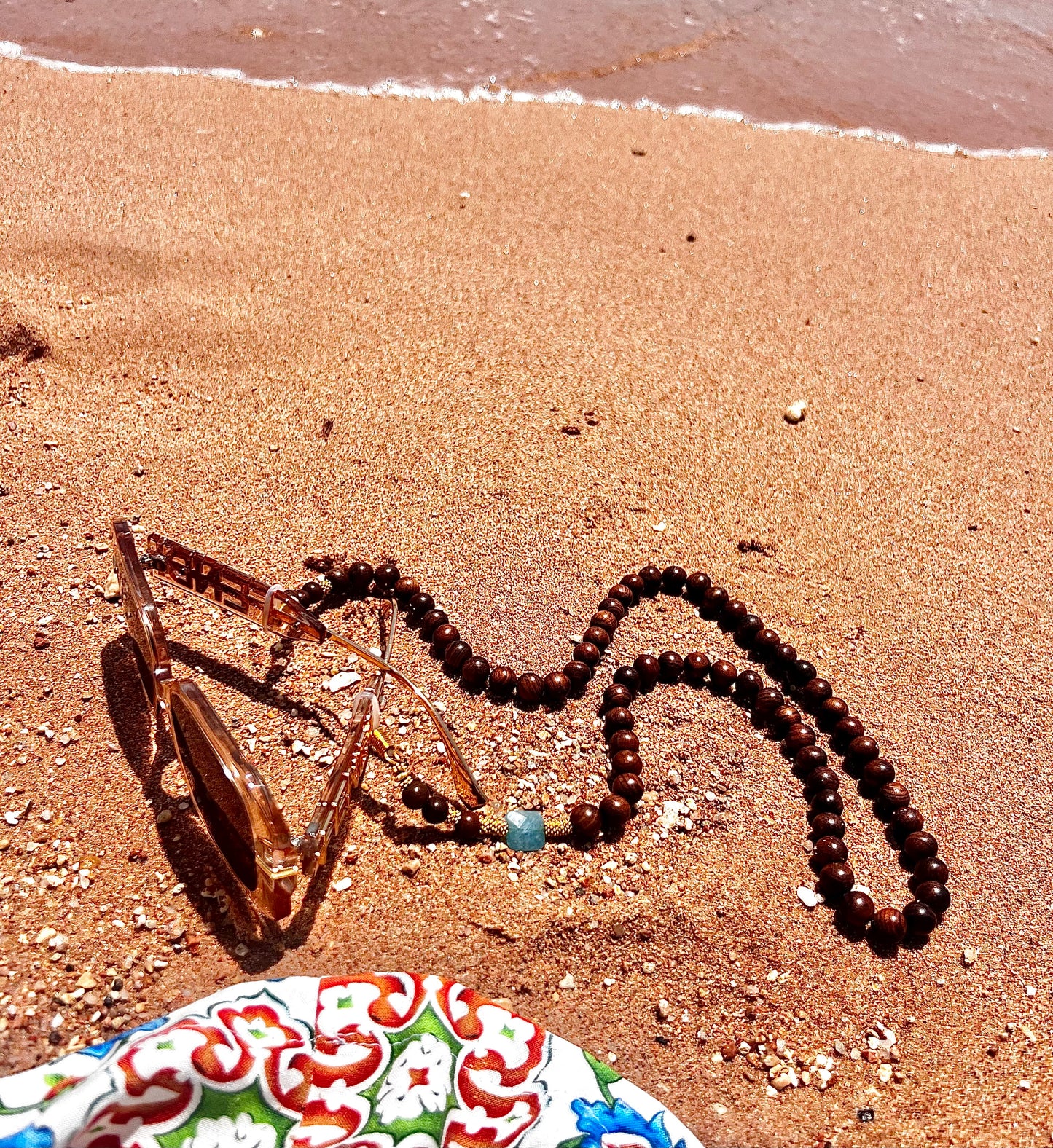 Earthy elegance sunglass chain