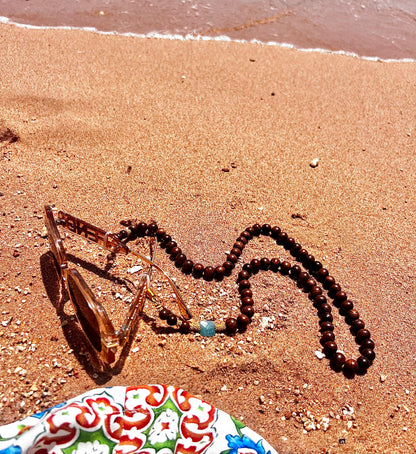 Earthy elegance sunglass chain