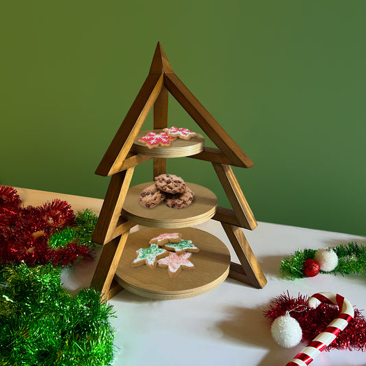 Christmas Tree 3-row Platter